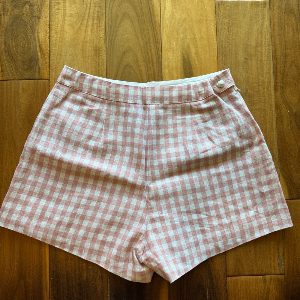 Posse Pink Gingham High Waist Shorts - Picture 7 of 10